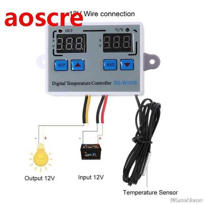 Digital Fahrenheit and Centigrade Thermostat 10A Output Temp