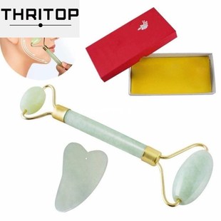 Jade Roller For Face & Gua Sha Scraper Set Massage Tool 100