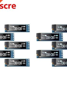 5 Pieces I2C Display Module 0.91 Inch I2C SSD1306 OLED Displ
