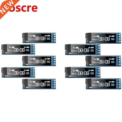 5 Pieces I2C Display Module 0.91 Inch I2C SSD1306 OLED Displ