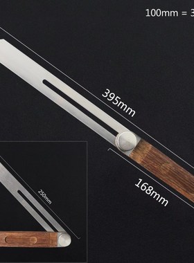 Angle Rulers Gauges Tri Square Sliding T-Bevel Wooden Handl