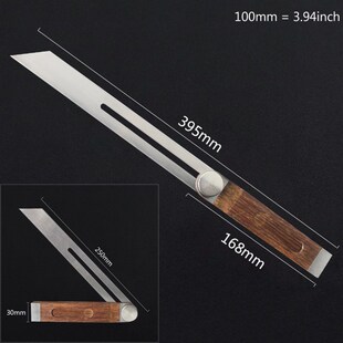 Angle Rulers Gauges Tri Square Sliding T-Bevel Wooden Handl