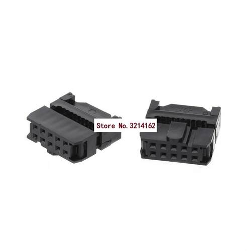10Pcs FC-10P 2x5Pin Row Pitch 2.54mm IDC Socket Connector Fe
