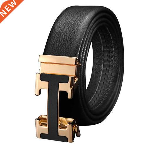 2021 Model Name Brand Leather Automatic Buckle Belt Pure Men