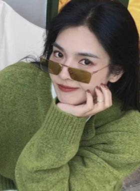 Vintage Narrow Small Sunglasses Women Luxury Brand Metal Fra