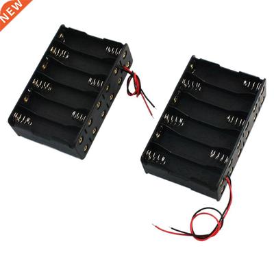2 pieces black holder box for 12 x 1.5 V AA battery