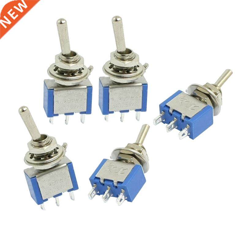 5 Pcs On/On SPDT Pole Double Throw Mini Switch AC 250V/5A 12