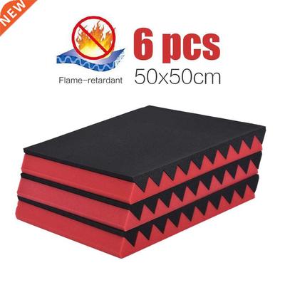 6 Pack High Density 50 * 50cm Studio Acoustic Foams Flame-re