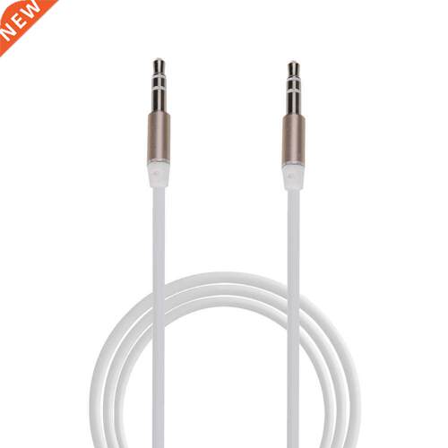 1M Aluminum Alloy Car AUX Cable Male to Male 3.5mm Audio Ca