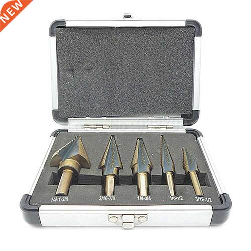 5pc Large Cobalt Hss Step Cone Drill Hole Cutter Bit Multipl