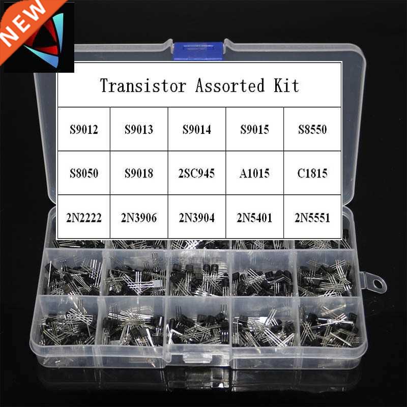 *300Pcs 15 Value x 20 Pcs Transistor TO-92 Assortt Box Kit T