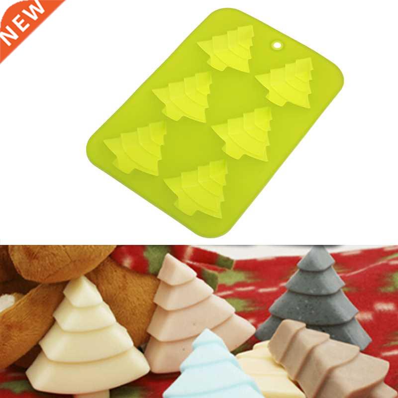 Durable 3D Christmas Tree Shape Silicone Soap Mold Handwork