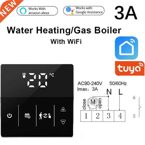 3A/16A Tuya WiFi Smart Thermostat Electric Floor Heating Wat