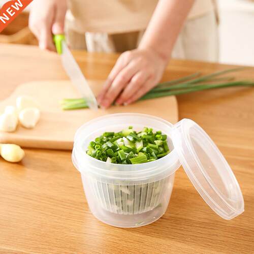 Transparent PP Round Onion Ginger Garlic Food Container Box