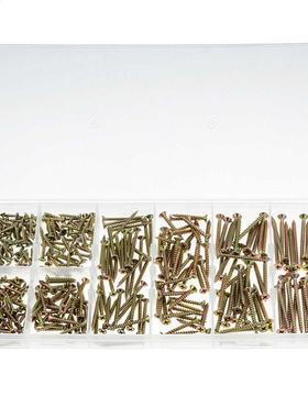 345PCS/Box M3 M3.5 M4 Cross Recessed Countersunk Fiberboard