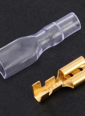 100pcs 0.5 Thickness Brass Crip Terinal Feale Spade Con