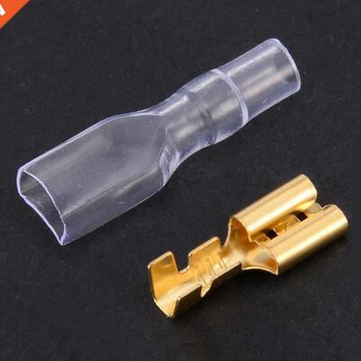 100pcs 0.5 Thickness Brass Crip Terinal Feale Spade Con
