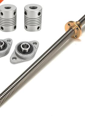 T8 Lead screw 200 mm 8mm + Screw Nut + Mounted Ball Bearing
