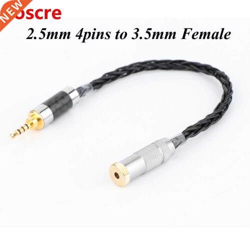 15cm Carbon fiber 2.5mm TRRS Balanced Male to .5mm Stereo F