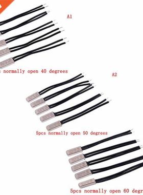 5pcs/lot KSD9700 250V 5A 40~60 Degree Bimetal Disc Temperatu