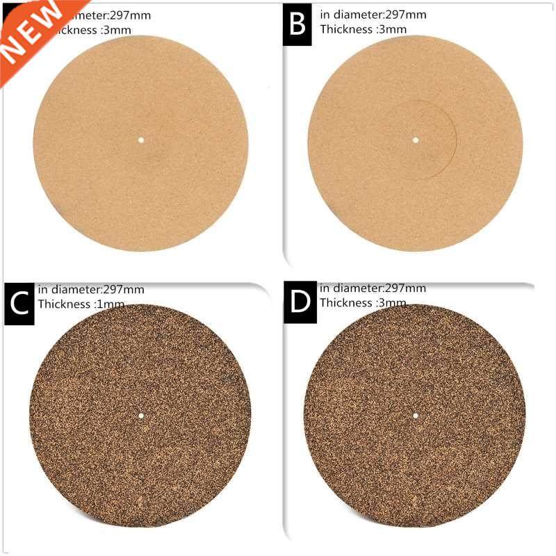 Cork Rubber Turntable Platter Mat Slipmat Anti-Static For 12