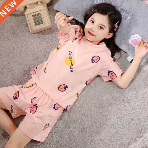 Summer Children's Pajamas Short sleeve Pyjamas Kids T-sh