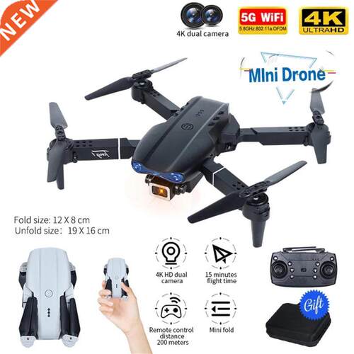 E99 Rc Drone 4k HD Wide Angle Camera 1080P WiFi FPV Drone Du