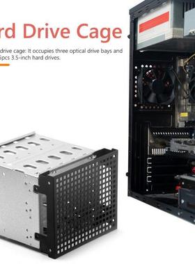 Storage Expanson Hard Drve Cage Rack 5.25 nch to 5x 3.5n