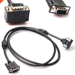 90 Degree Angled VGA RGB 15Pin Male to Male Projectors Monit