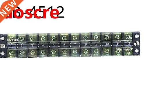 TB-4512 600V 45A 12-Poston Double Row Covered Screw Termn