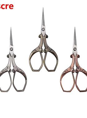 Vintage Plumage Corner Angle Handle Needlework Scissors For