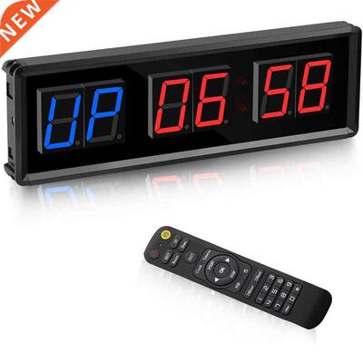 Gym Timer,LED Interval Timer Digital Countdown Wall Clock Fi