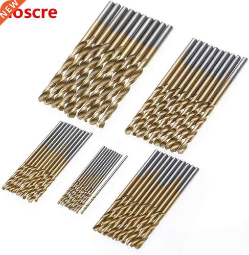 50pcs Titanium Coated Drill Bits Set Mayitr HSS Mini Extract
