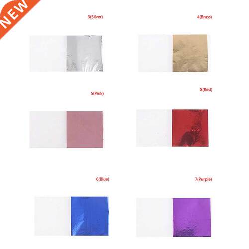100 Sheets Foil Leaf Paper Imitation Gold Silver Copper Leaf