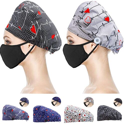 Unisex Cotton Adjustable Pet Work Hats Dust Cap Nursing Cap