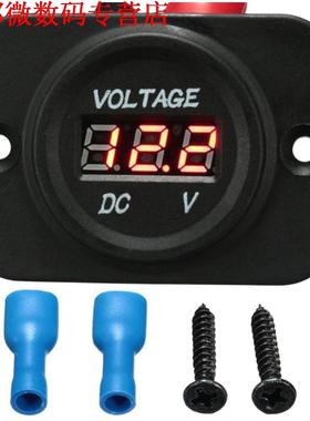12 V-24 V Motorfiets LED Display Voltmeter Voltmeter Zwart