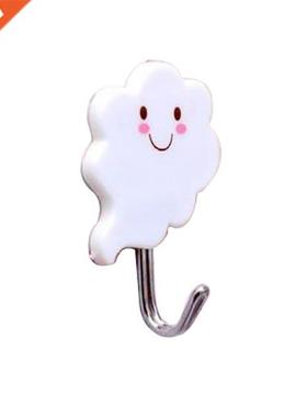 3Pcs Self Bathroom Kitchen Clouds Hanger Adhesive Hooks Stic