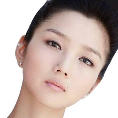 Rhinestone Crystal Lip Bar Ring Stainless Steel Body Piercin