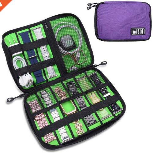 Portable Watch Strap Storage Watch Bands Box Travel USB Cabl
