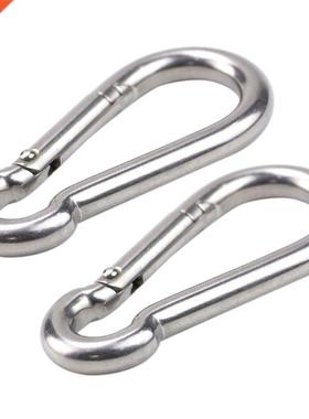 2pcs Stainless Steel Multifunctional Spring Snap Hook Carabi