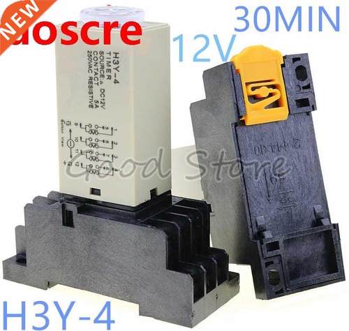 1SET H3Y-4 0-30min12V Time relay power delay controller ST6