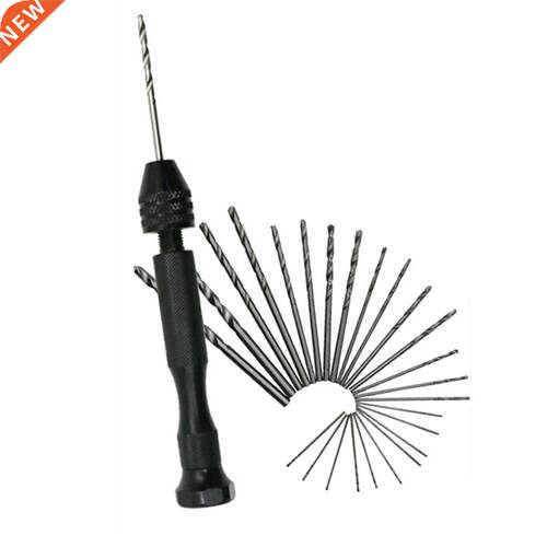Mini Micro Hand With Chuck +10x Alloy Steel Twist Drills Ro