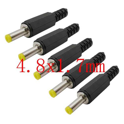 Yellow 4.8x1.7mm DC Power Male Plug Connector 4.8*1.7mm DC P