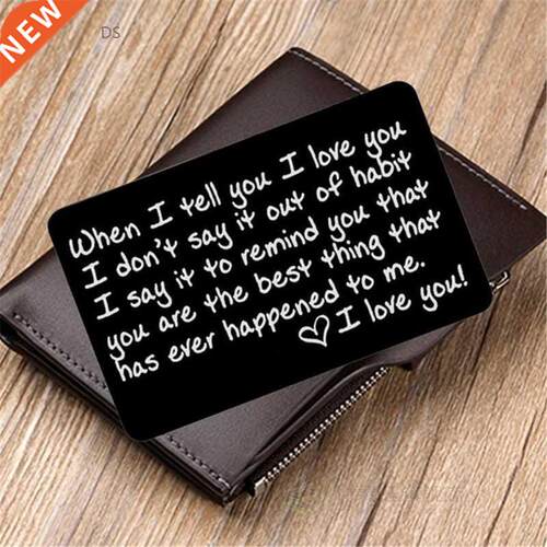 New Year Love Note Boyfriend Gifts Engraved Wallet Cards Ins