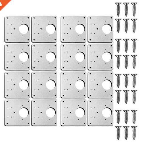 Hinge Repair Plate Kit with Hole for Cabinet, Rust Resistant