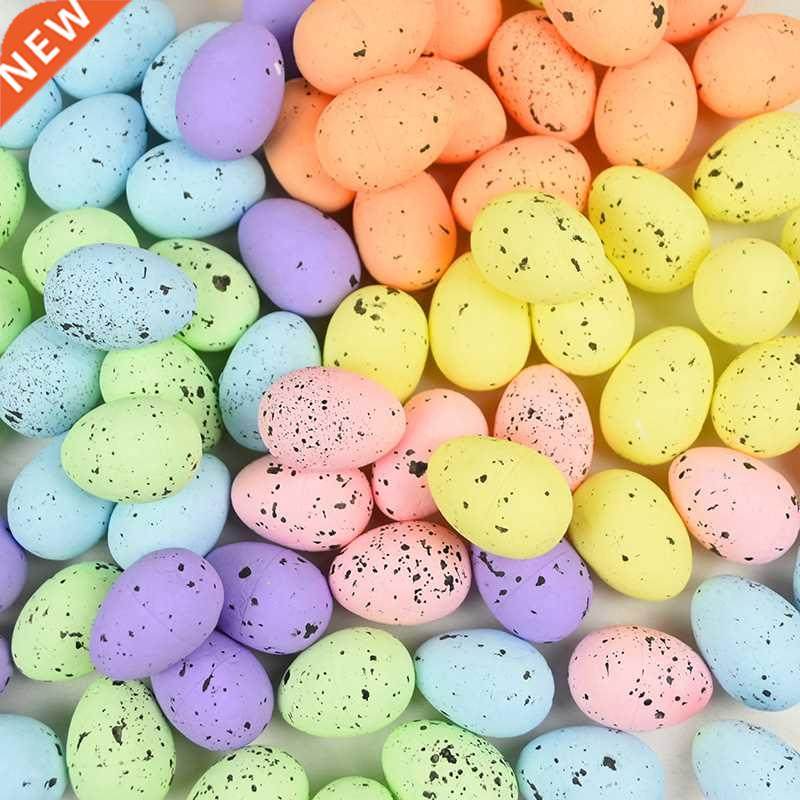 20/50Pcs Foam Easter Eggs Happy Easter Decorations Painted B