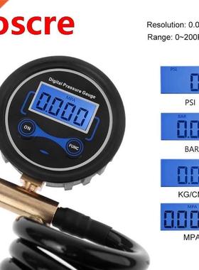 Deflator Inflator Pressure Gauge Monitor for Air Pump w Exte