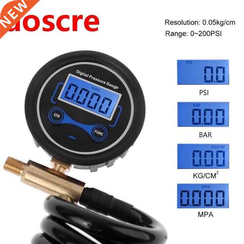 Deflator Inflator Pressure Gauge Monitor for Air Pump w Exte