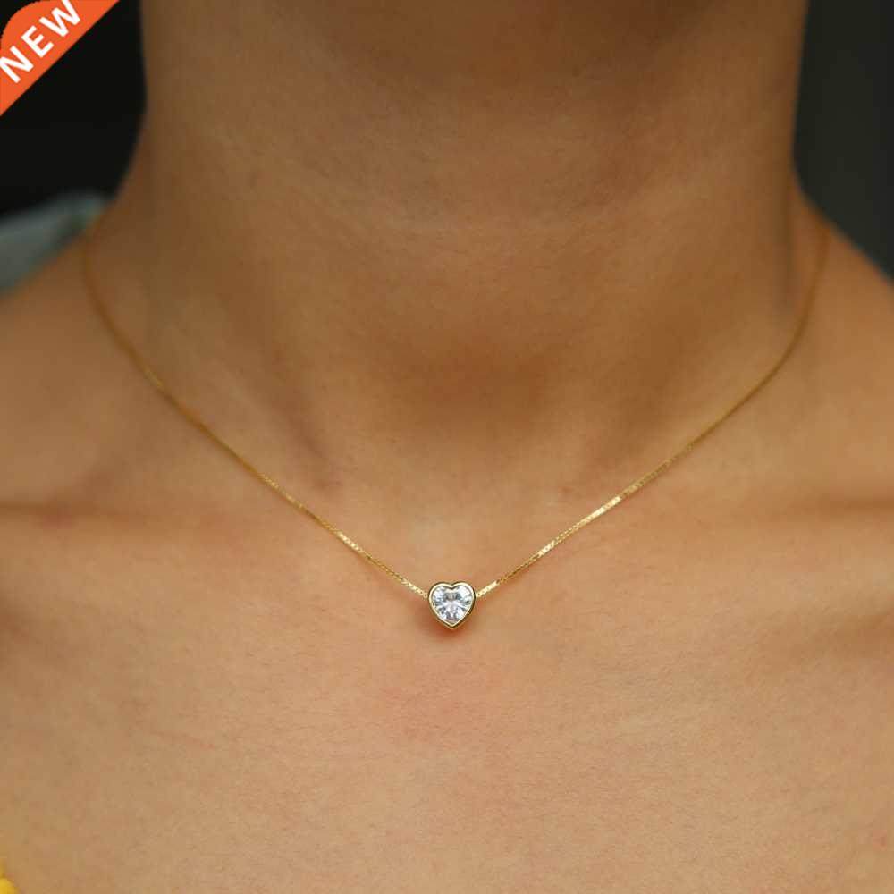 single stone solitaire cz cubic zirconia delicate dainty box