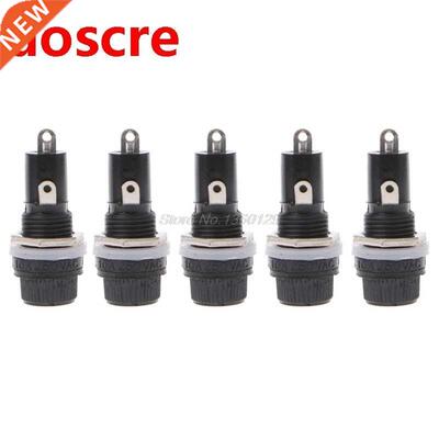 5 Pcs Panel Mount Chassis Fuse Holder for 5x20mm Glass Fuses